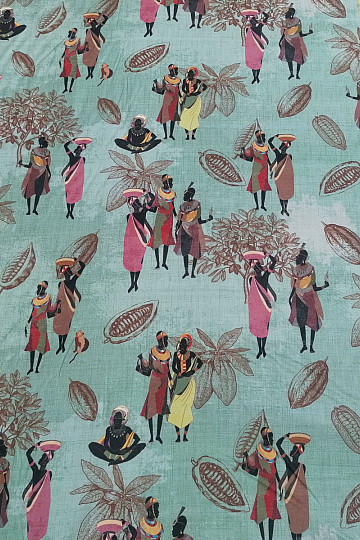 Decorative fabric Africa green