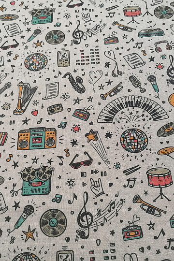 Decorative fabric Music