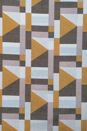 Geo yellow decorative fabric