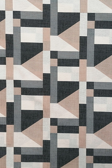 Geo gray decorative fabric