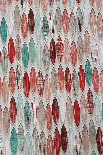 Decorative fabric Surf red-turquoise
