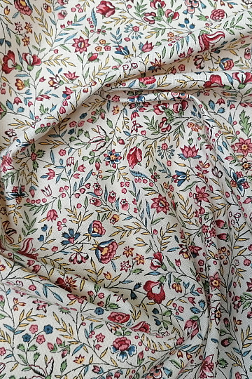 Cotton fabric INDIENE cream