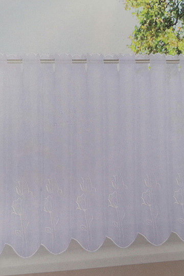 Ready-made curtain GERSTER Tulips white 50x150 cm