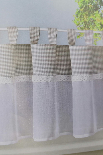 Finished curtain GERSTER kanafas gray 50x150 cm