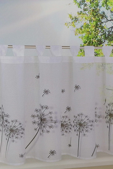 Finished curtain GERSTER white-grey dandelions 50x145 cm