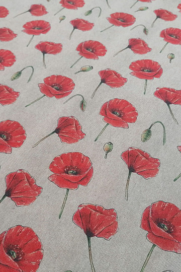 Decorative fabric Poppies - primavera digital print