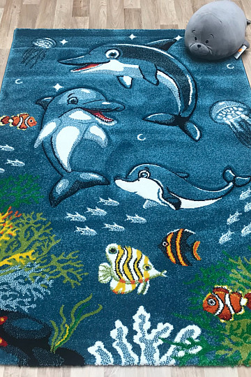 Children's piece rug DOLPHINS