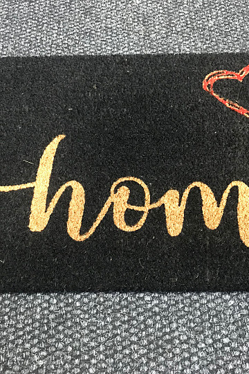Mat HEART AND HOME black