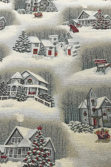 Tapestry fabric CHRISTMAS LANDSCAPE
