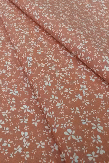 Cotton fabric FLOWERS DITA salmon