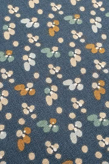 Cotton fabric FLOWERS FILOMENA blue