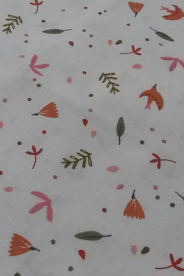 Cotton fabric LEAVES PAVLA