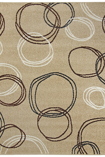 Piece carpet LOTTO circles dark beige