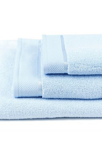 Towel and bath towel MIKRO light blue