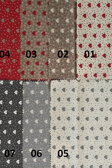 Cotton fabric MINI HEART 07