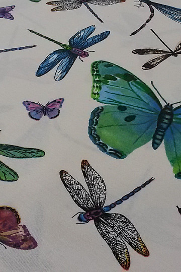 Decorative fabric Butterflies and Dragonflies