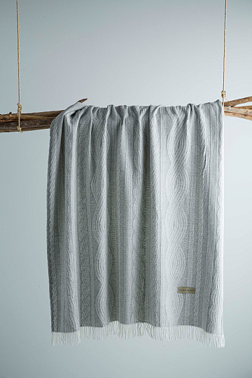 Luxus-Plaid BRAID grey