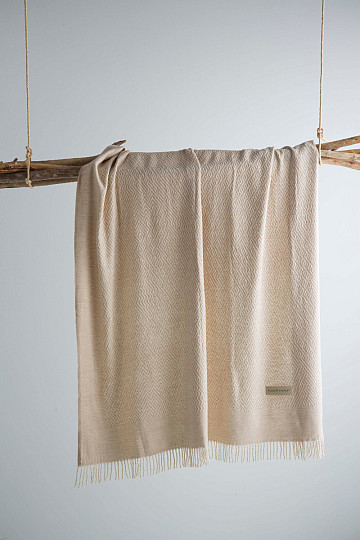 Luxus-Plaid CISSE beige
