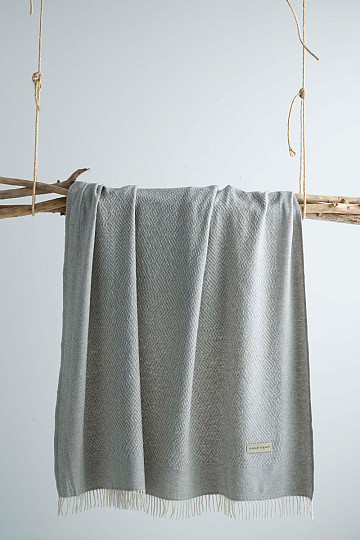 Luxus-Plaid CISSE light grey