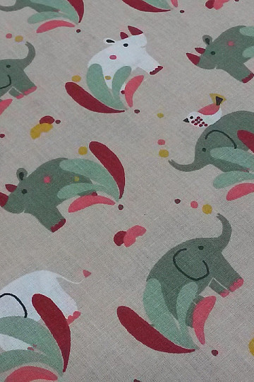 Cotton fabric RHINOS