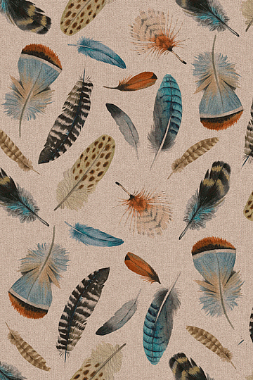 Decorative fabric OTONO FEATHERS 601 digital print