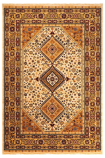 Luxury wool carpet PRAGUE geometric beige