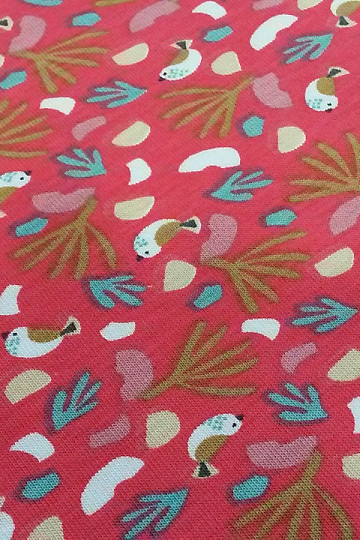 Cotton jersey BIRDS LIPO