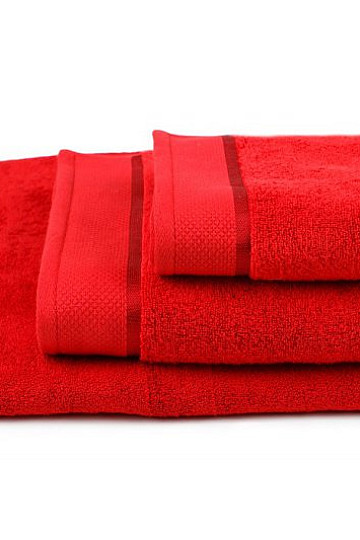 Towel and bath towel MICRO red