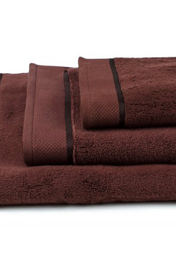 Towel and bath towel MIKRO dark brown
