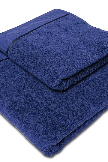 Towel and bath towel MIKRO navy blue dark