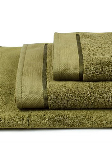 Towel and bath towel MIKRO dark green