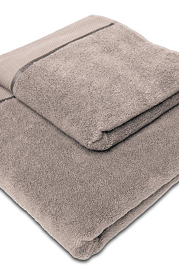 Towel and bath towel MICRO beige-gray