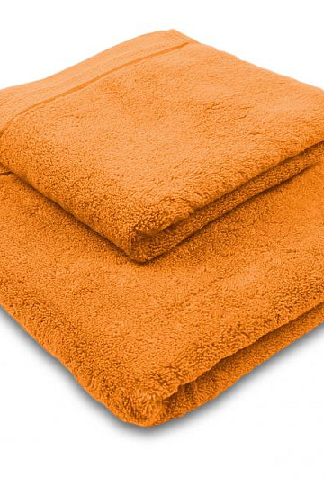 Towel and bath towel MIKRO Orange-mustard