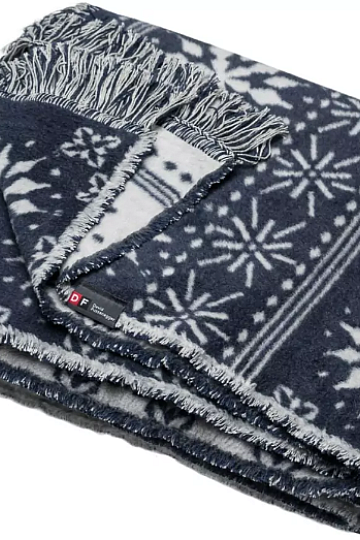 Cotton blanket Winter snowflakes Blue snowflakes