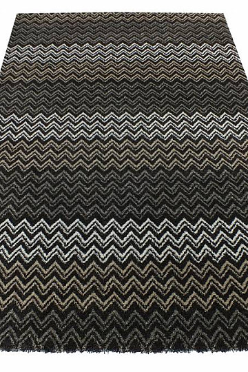 Modern carpet ZIG ZAG brown