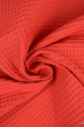 Red waffle fabric