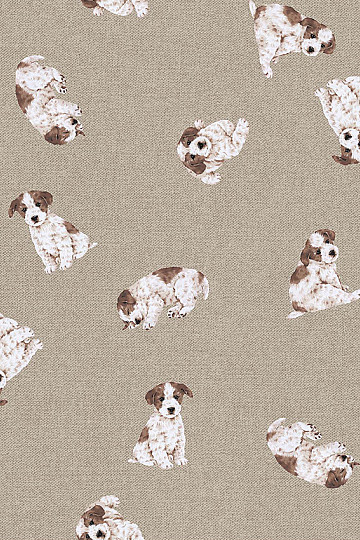 Decorative fabric dog TOBY digital print