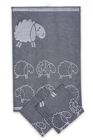 Towels SHEEP dark grey 3pcs