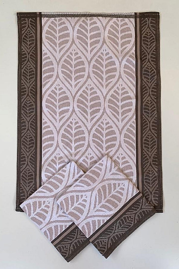 Towels LEAVES BROWN 3 pcs