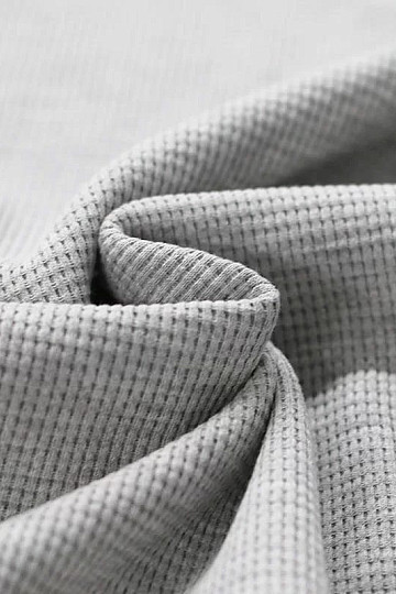 Cotton knit with waffle weave - gray