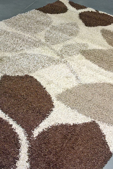 Piece carpet SHAGGY EXTRA leaves beige