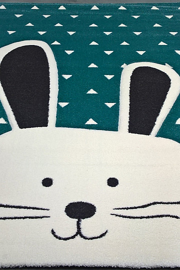Children carpet PASTEL Bunny turquoise