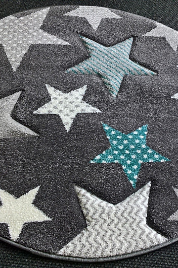 Children's round carpet PASTEL Stars