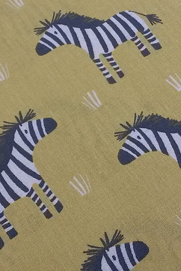 Cotton fabric ZEBRA yellow-green