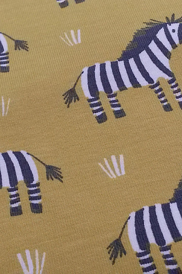 Cotton jersey ZEBRA yellow-green