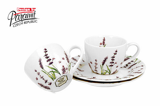 Porcelain espresso mugs set 2 pcs Lavender E šapo