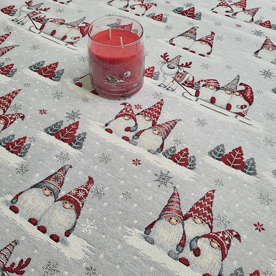 Tapestry tablecloth and scarf CHRISTMAS ELVES 2