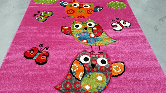 Children carpet OWL and pink owls