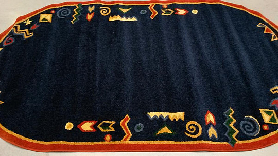 Oval rug MODERN 130x240 dark blue
