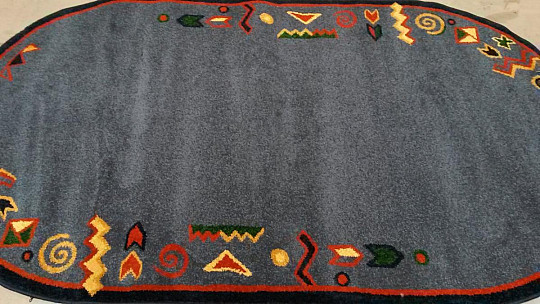 Oval rug MODERN 130x240 blue